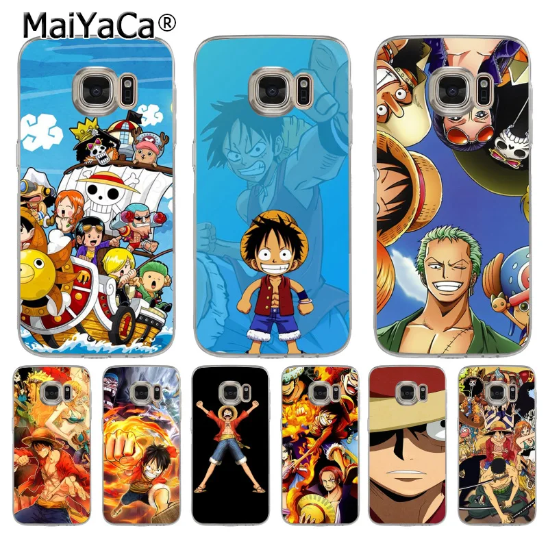 Мягкий чехол для телефона из ТПУ MaiYaCa luffy smile one piece anime I am the king samsung galaxy s7 edge s6edge plus s5