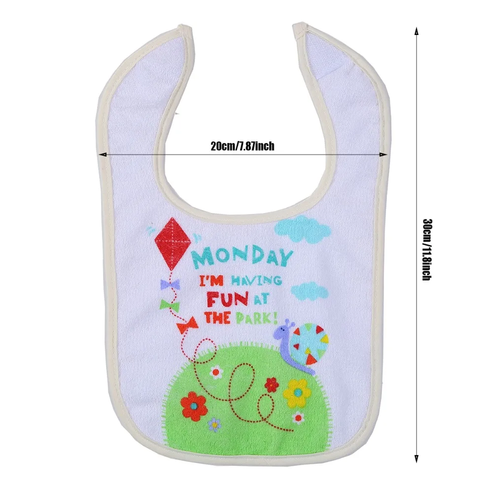 Детские нагрудники 7 шт./лот хлопковые двухслойные водонепроницаемые для