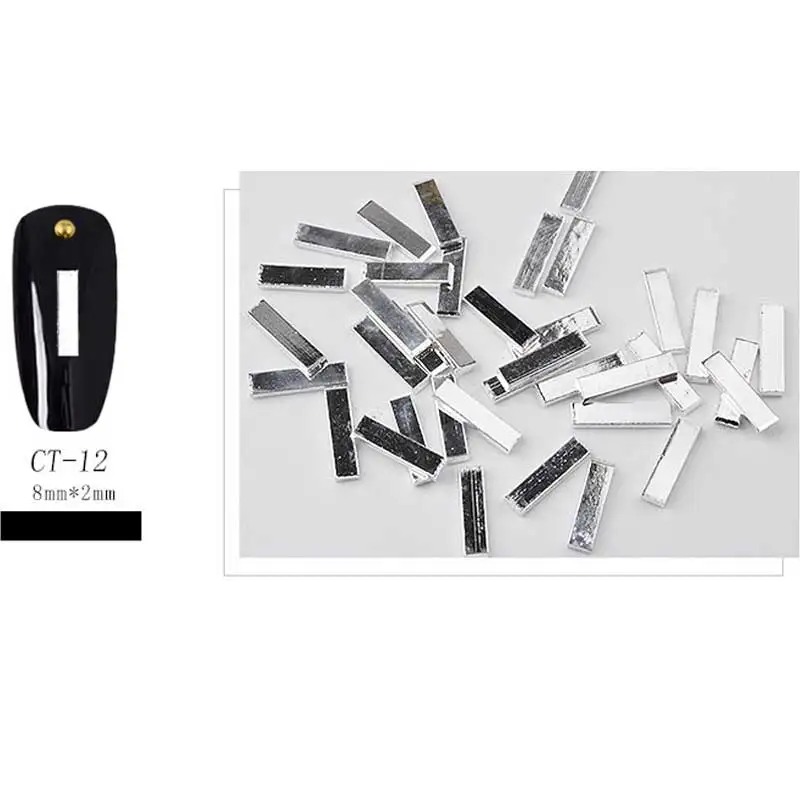 10Pcs CT12 10 шт. золотистый, серебристый, металлический заклепки 3d-украшения для ногтей Овальный прямоугольник Треугольник Япония Шпильки Шарм DIY панк аксессуары для маникюра - Цвет: 10Pcs CT12