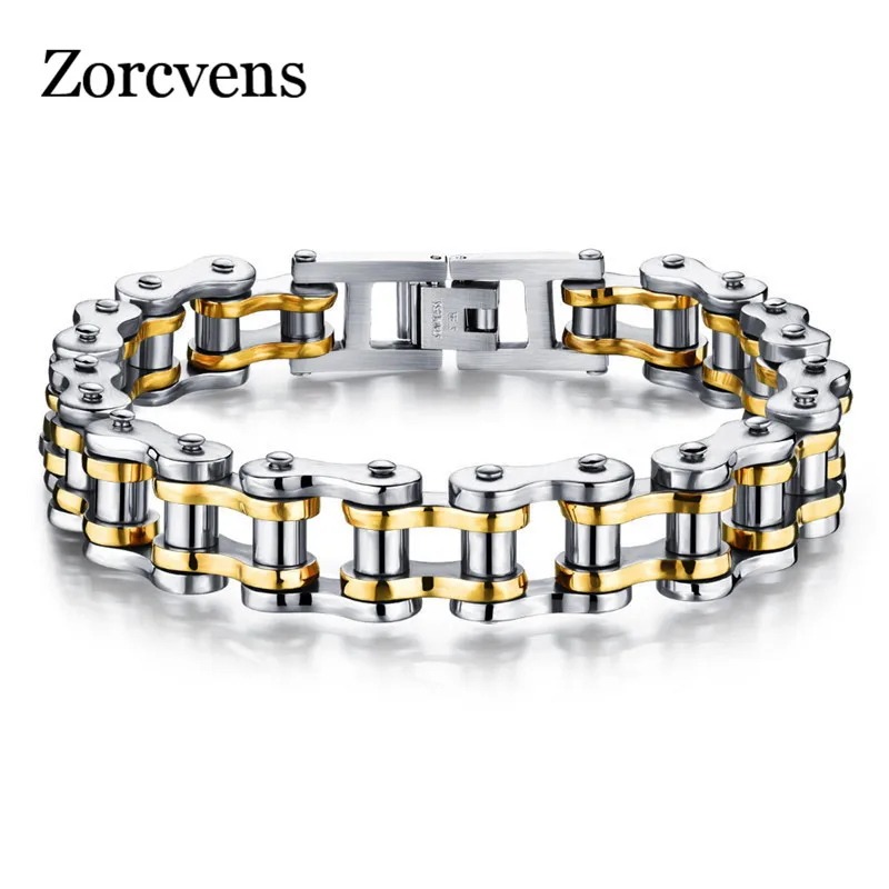 ZORCVENS Biker 316L мужской браслет из нержавеющей стали модные спортивные ювелирные