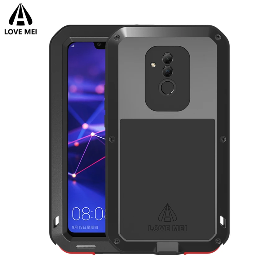 Love Mei Brand Case For Huawei Mate 20 Lite Metal Shockproof Phone Cover Full Body Armor Anti-Fall Shell |