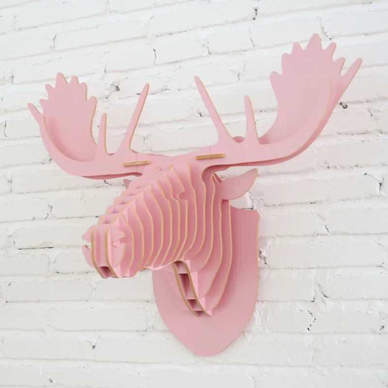 Мебель для дома из дерева MOOSE 3d-резьба по дереву с головой животного домашнего