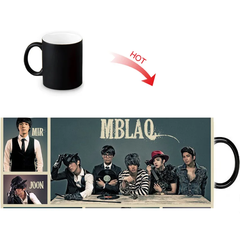 MBLAQ печать изменение цвета/изменение керамическая кружка термочувствительные