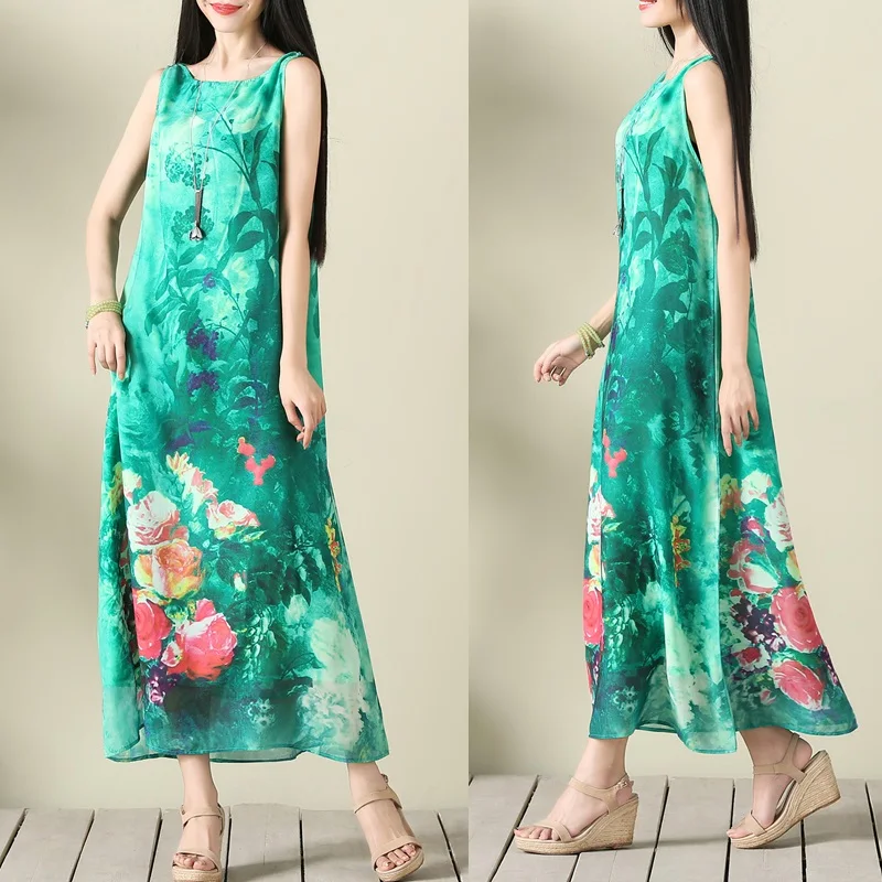 Шифоновое платье с коротким рукавом размера плюс Винтажные Платья цветочным