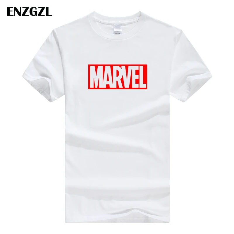 ENZGZL одежда летние футболки мужские MARVEL хлопок короткий рукав Футболка облегающая Мужская футболка с круглым вырезом XS S M L XL уличная одежда