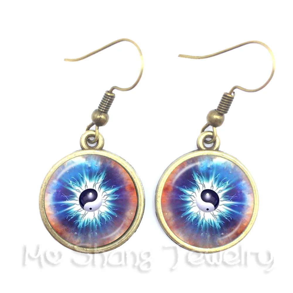 Yin Yang Dangle Earrings Jewelry Black and White Symbol Taoism Buddhism Spiritual Yin-Yang Harmony | Украшения и аксессуары