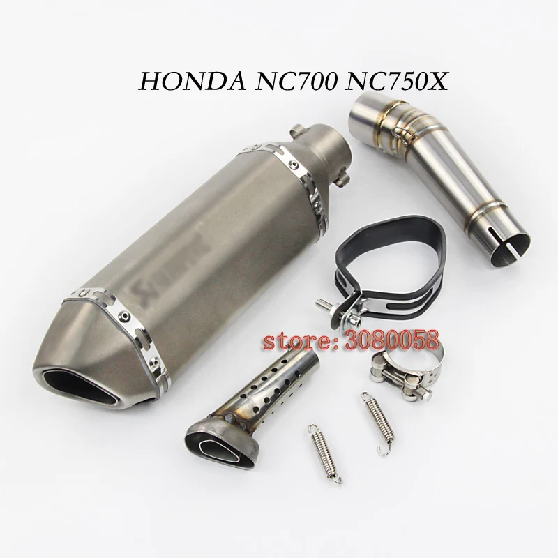 NC 700 NC750X NC750 средняя выхлопная труба мотоцикла для HONDA NC700X выхлопная Модифицированная полная система выхлопная средняя труба дБ убийца - Цвет: D