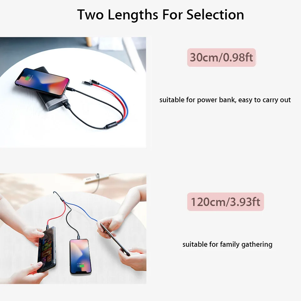 Зарядный кабель 0 3 м 1 2 в USB Type-C универсальный мульти-USB для зарядки Huawei P30 Pro Samsung