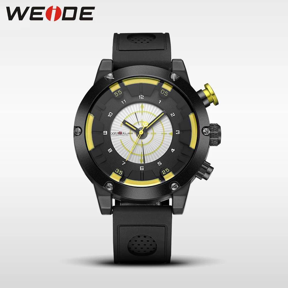 WEIDE роскошные оригинальные силиконовые часы кварцевые мужские спортивные