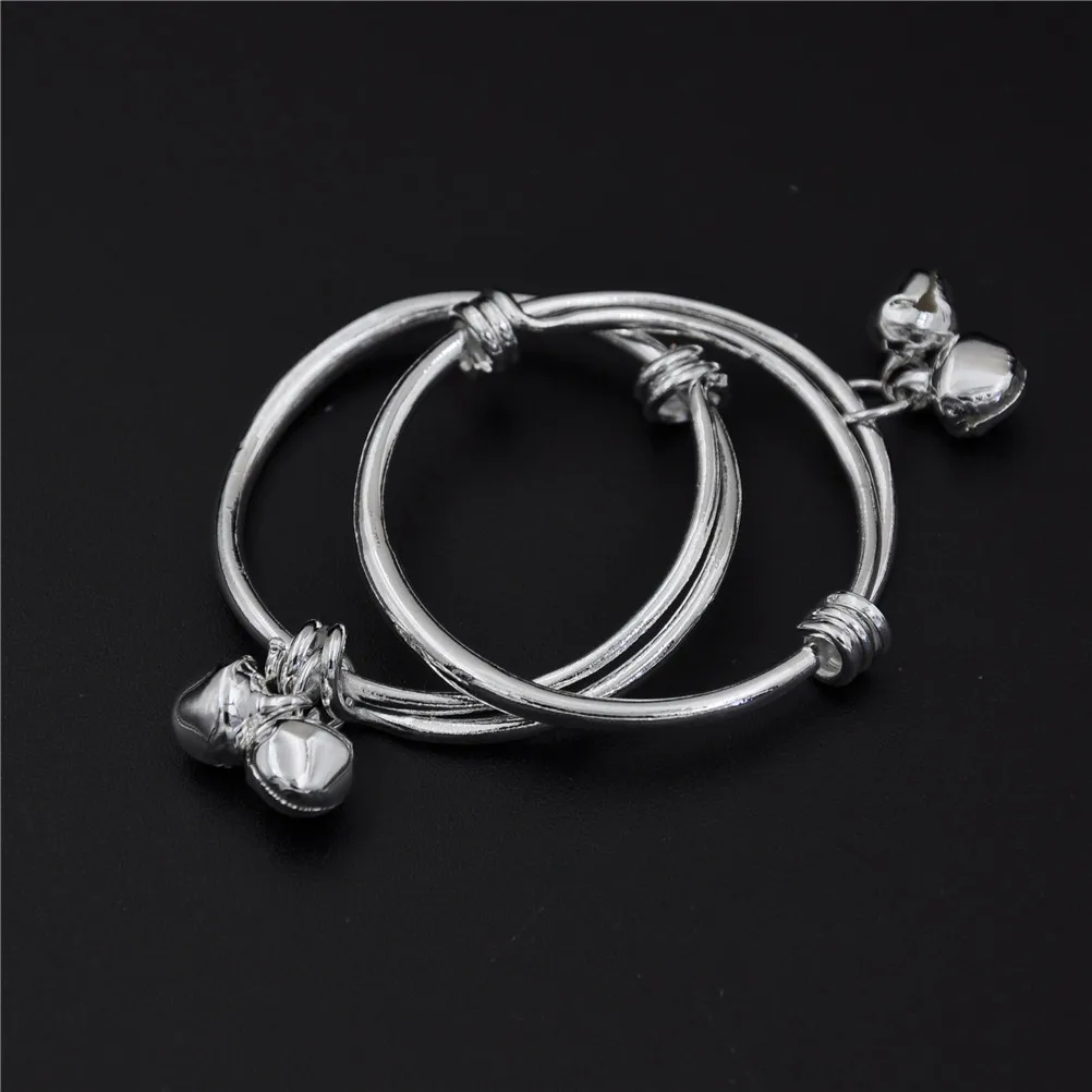 New Gift Baby Kids Bell Bracelet born Plated Silver Birthday Party best Blessing to kids | Детская одежда и обувь