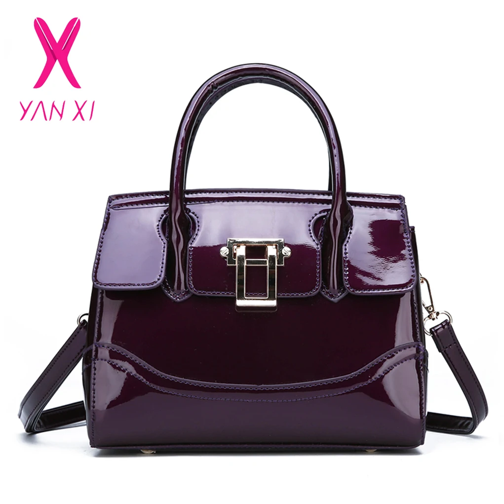 YANXI 2018 New Trend Designer Women Shoulder Bags Patent Leather Handbags Female Elegant Ladies Crossbody Messenger Bag | Багаж и сумки