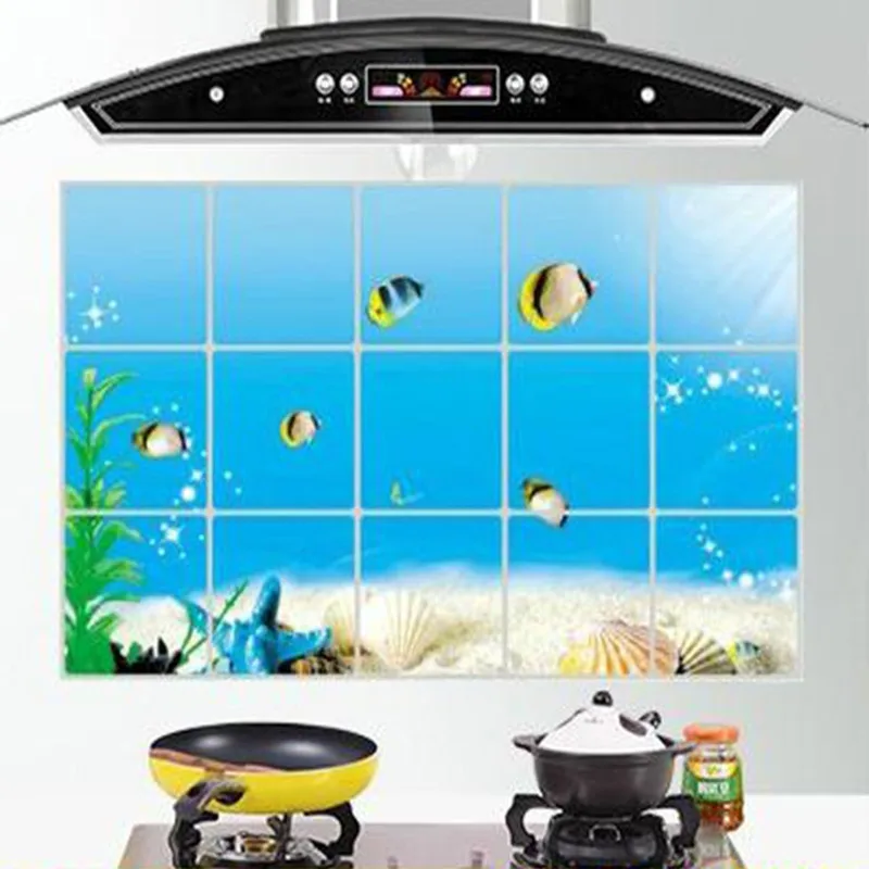 Съемная кухонная дымостойкая Фольга для плитки настенные наклейки алюминиевые