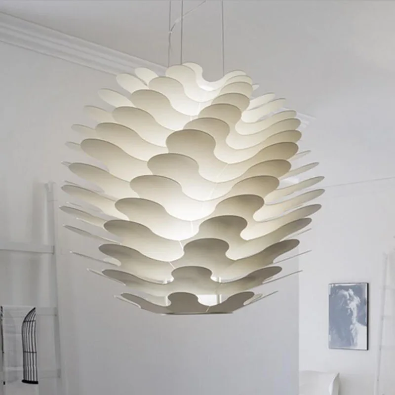 Nordic postmodern minimalist cloud creative personality art coffee restaurant clothing store bedroom pine cone iron chandelier | Лампы и