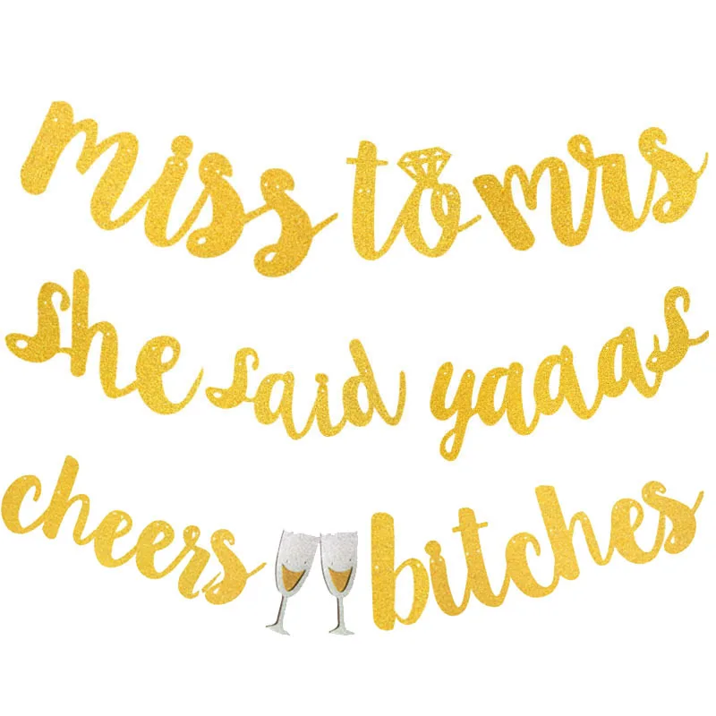 Девичник украшение для девичвечерние гирлянда Miss To Mrs Be невесты товары вечеринки