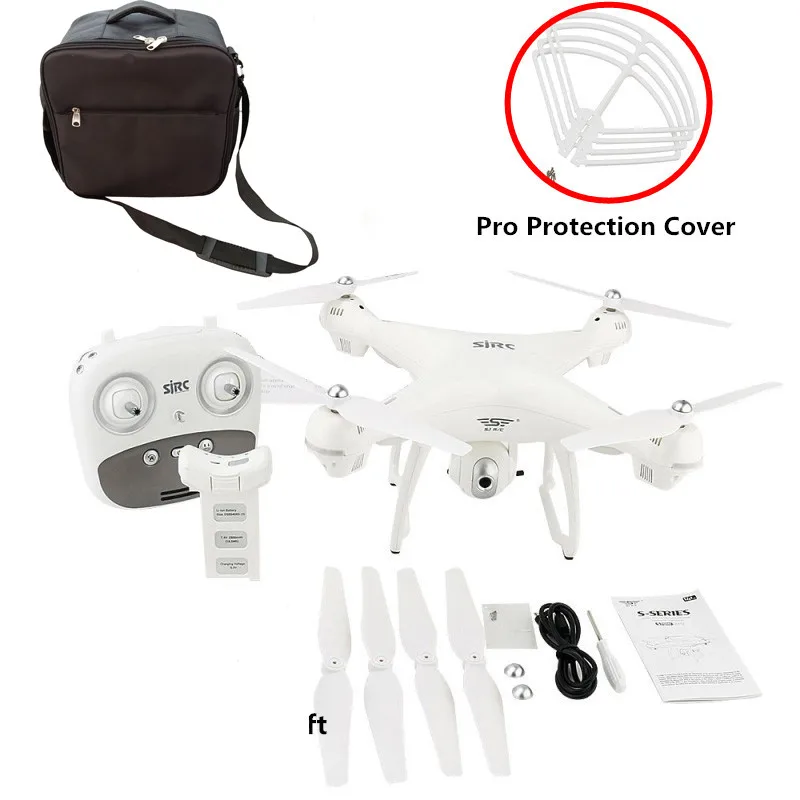 1080p white with bag SJRC S70W двойной gps Follow Me wifi FPV Радиоуправляемый Дрон вертолет расстояние 400 м 1080P HD камера gps положение Квадрокоптер vs X183 x21 - Цвет: 1080p white with bag