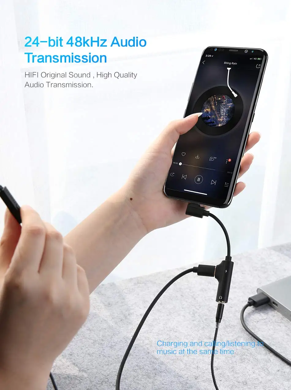 Адаптер для наушников Olhveitra Type C 3 5 мм аудиоразъем 2 в 1 USB Xiaomi Samsung Huawei AUX кабель