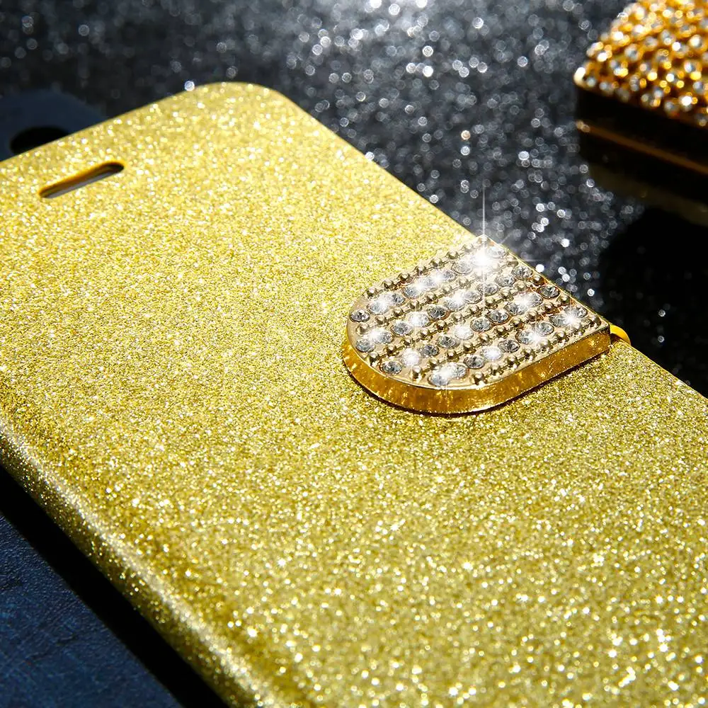 Kisscase 2018 New Sexy блеск Флип кожаный чехол для iPhone 7 8 Plus Samsung S7 S6 край Стенд бумажник Card