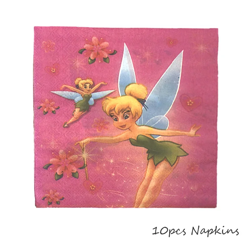 Omilut мультфильм Flf Tinkerbell день рождения одноразовые салфетки розовое крыло
