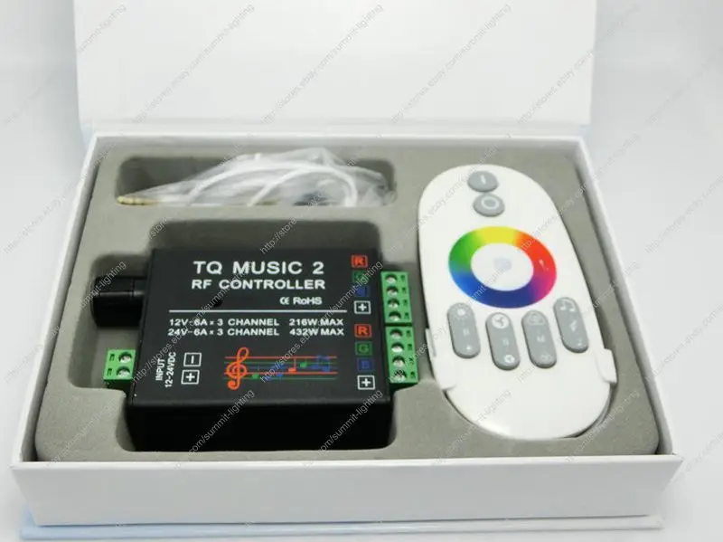 DC12 24V 18A TQ MUSIC2 RF RGB музыкальный контроллер с Wilress интеллектуальная звуковая
