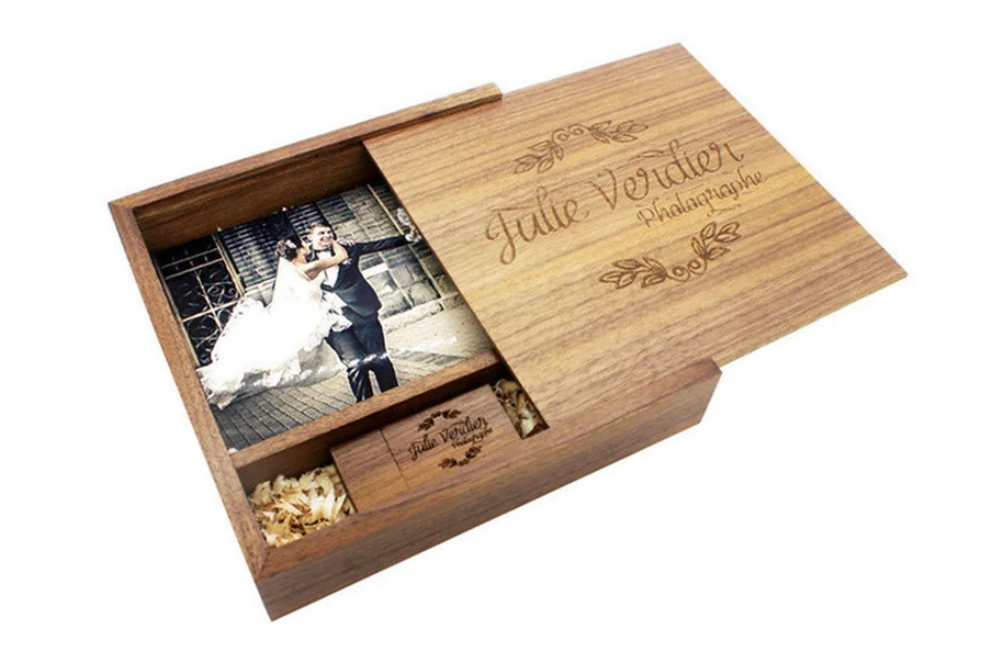 JASTER USB 3,0 орех деревянный фотоальбом usb+ коробка usb флэш-накопитель 4 ГБ 16 ГБ 32 ГБ 64 Гб 128 ГБ фотографии свадебные подарки