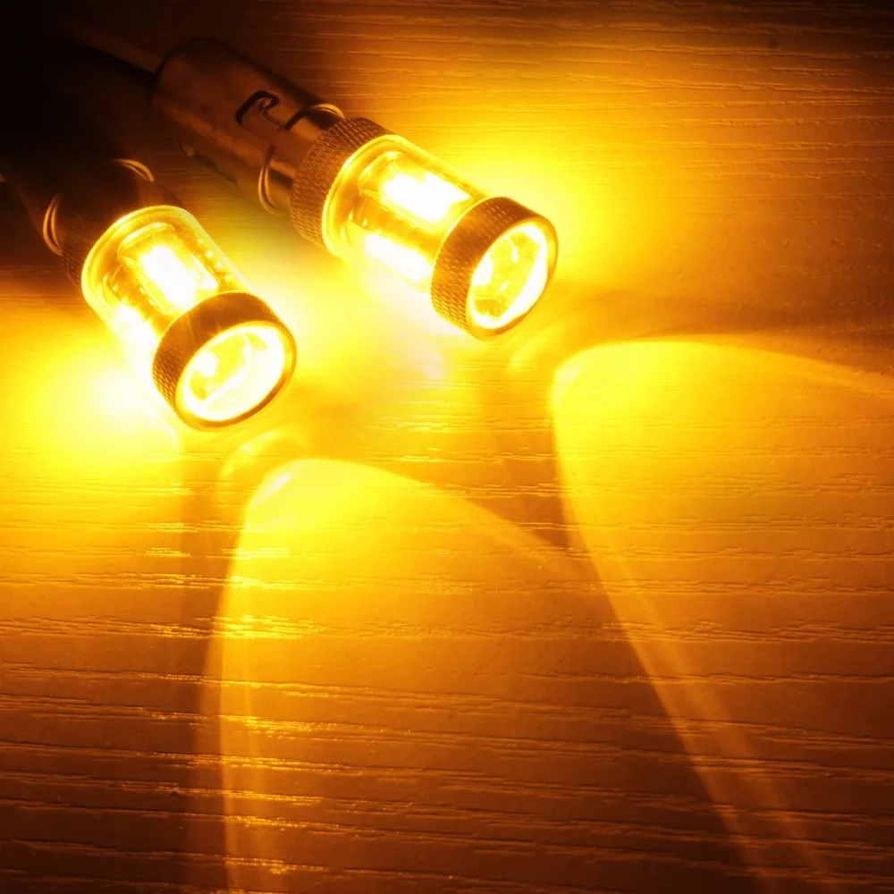 ANGRONG 2x Янтарный 1156 BA15s P21W 382 Автомобильный светодиодный светильник 15 SMD 2835