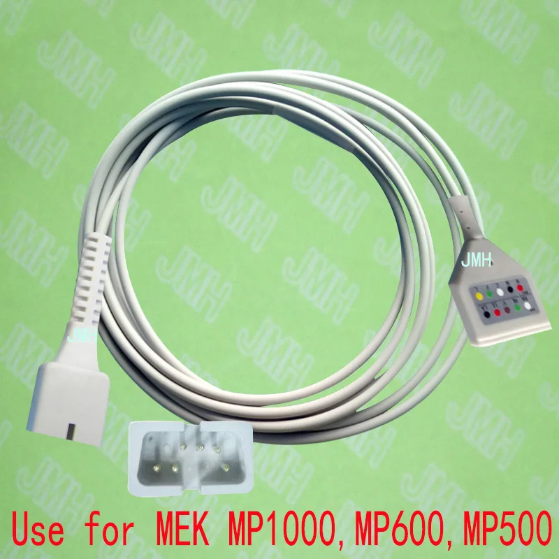 

Compatible with DB9 6pin MEK MP1000,MP600 and MP500 ECG Machine the 5 lead DIN trunk cable, IEC and AHA.