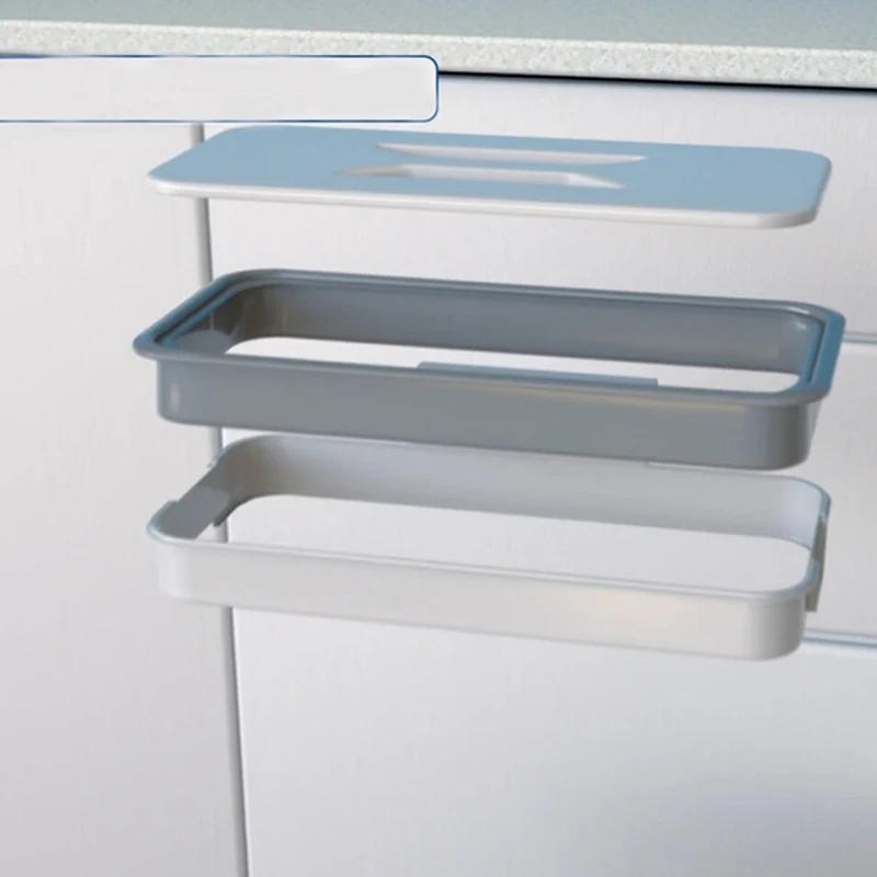 Полка для хранения мусорных мешков на кухню и ванную комнату подвесной держатель