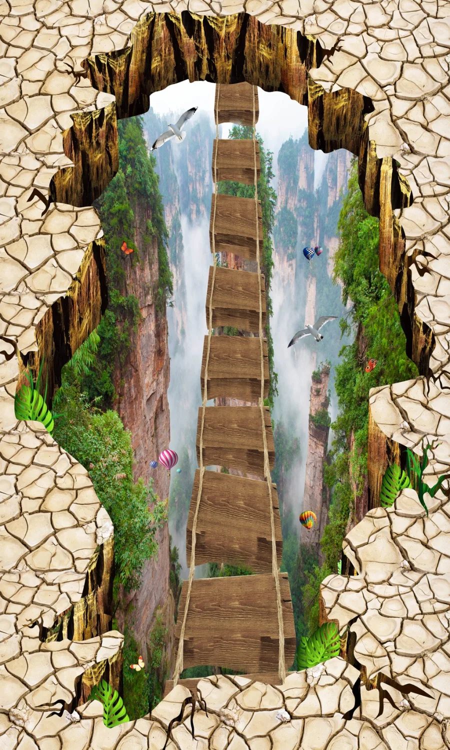 Клифф мост 3d шторы используемые для спальни гостиной комнаты отеля кафе