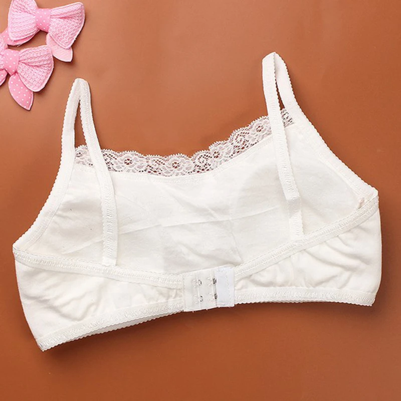 Новое милое кружевное нижнее белье для девочек детское спортивный бюстгальтер