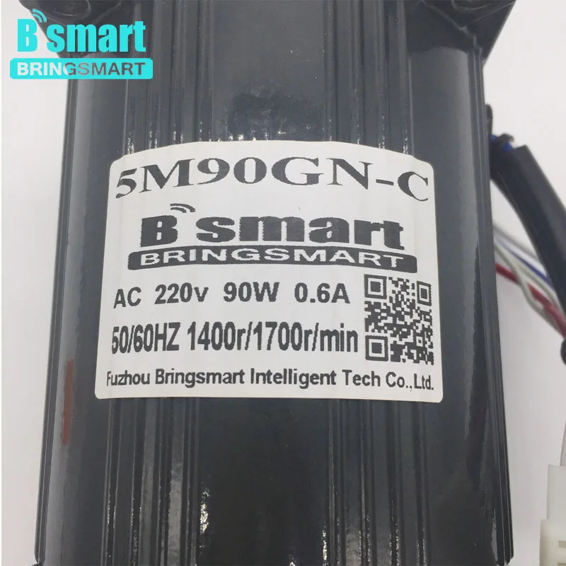 Bringsmart 5M90GN-C 90 Вт 220 В переменного тока высокоскоростной двигатель 1400/2800 об./мин Реверсивный двигатель регулирования+ регулятор скорости оптической оси