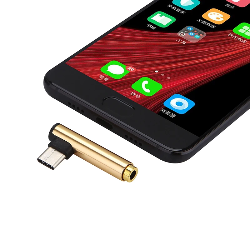Аудиоадаптер с разъемом Aux типа C на 3 5 мм аудиоадаптер для телефонов Xiaomi 6 Huawei P10 Mate