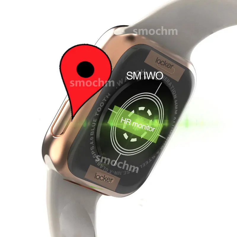 Умные часы SM IWO 10 с Bluetooth Беспроводная зарядка серии 1:1 4 обновленный GPS спортивный