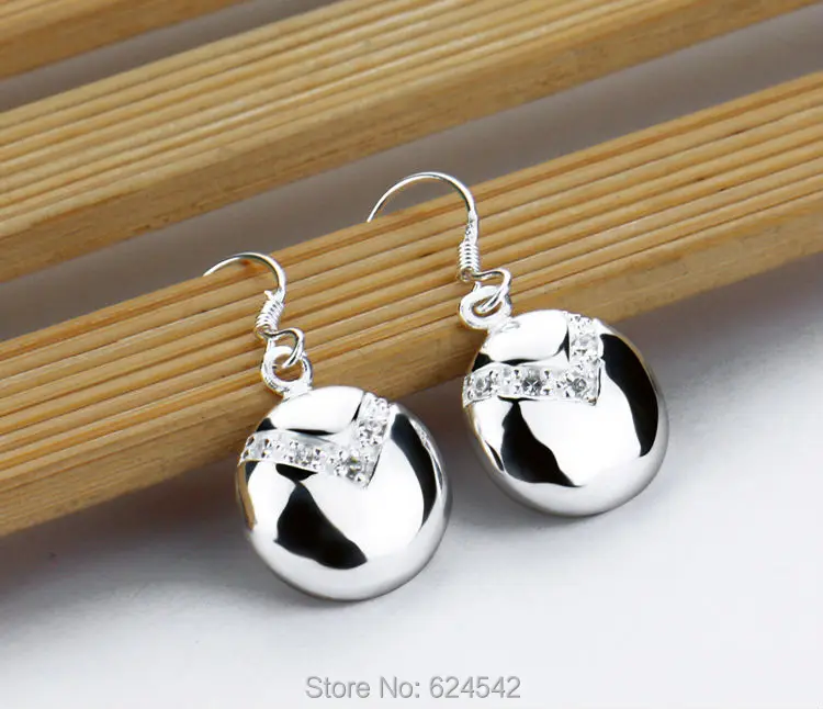 Женские круглые серьги-подвески из серебра 925 пробы | Украшения и аксессуары