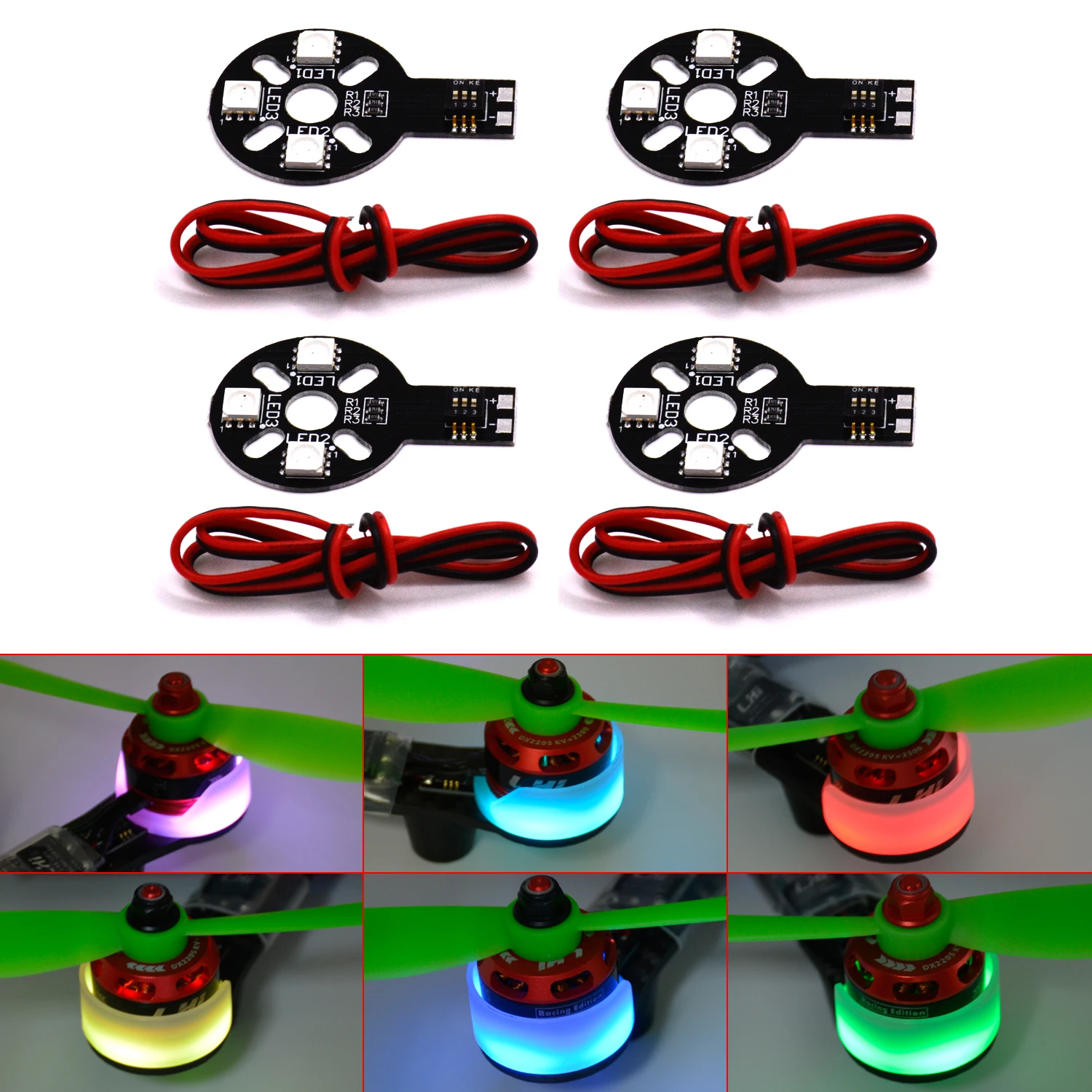 RGB светодиодсветодиодный круглая плата X6/12 В ночник и крышка двигателя для