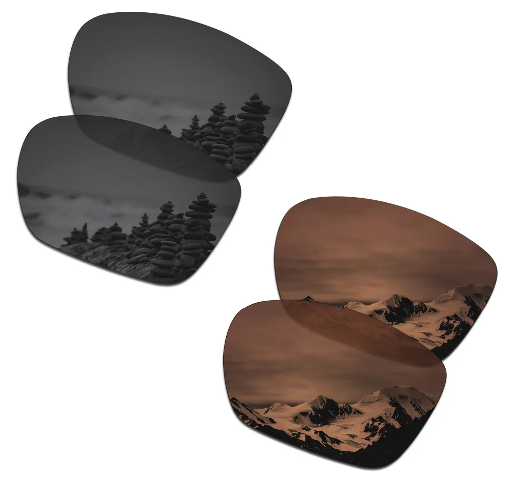 2 пары поляризованных солнцезащитных очков SmartVLT Сменные линзы для Oakley Twoface XL Stealth