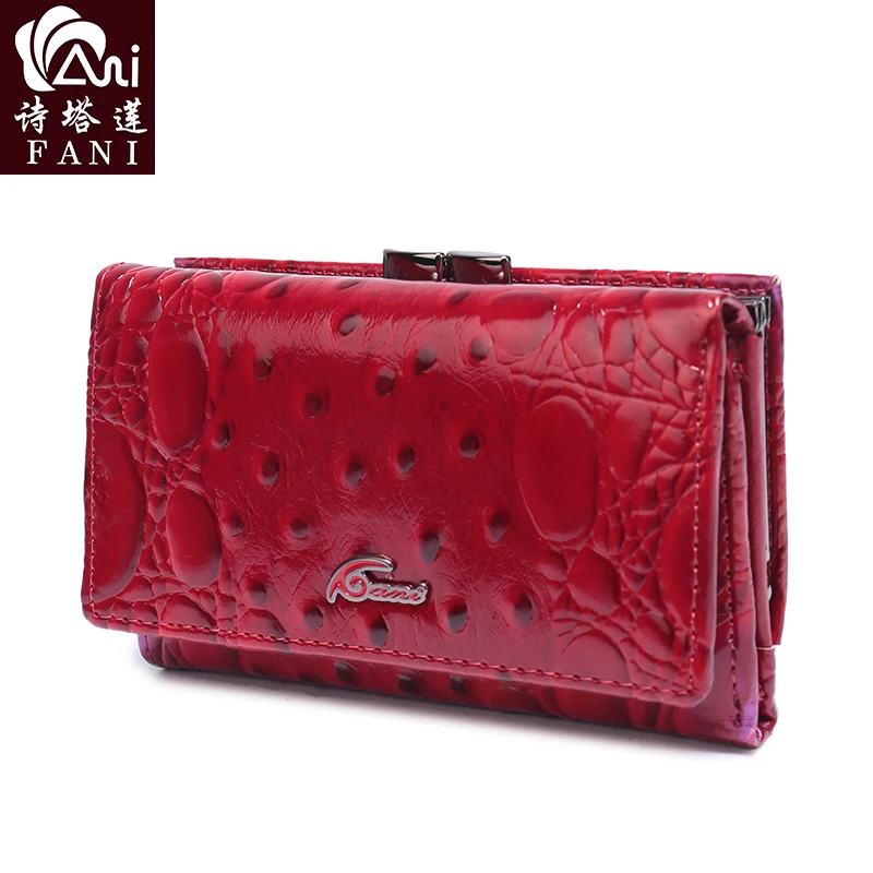 FANI для женщин Элитный бренд мода кожаный бумажник маленький кошелек женский