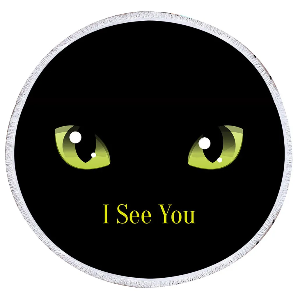 Тонкое пляжное полотенце из микрофибры коллекция различных тем круглый коврик