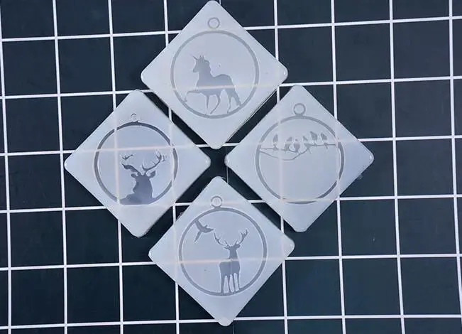 Единорог Купидон Роза Птица Сова олень дерево фоторамка силиконовая форма для