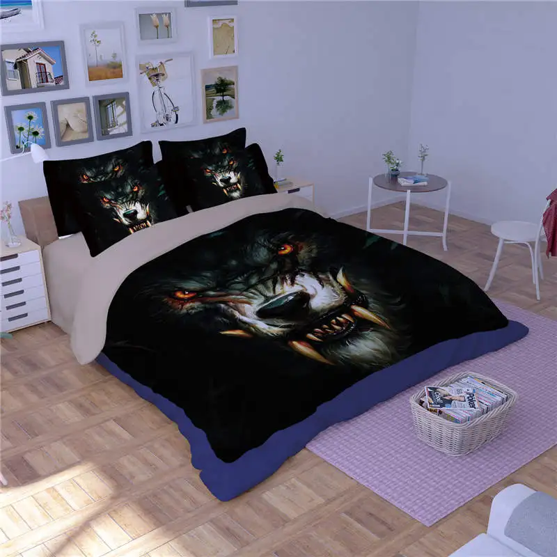 Яростное животное комплекты постельного белья с 3D принтом двуспальный комплект