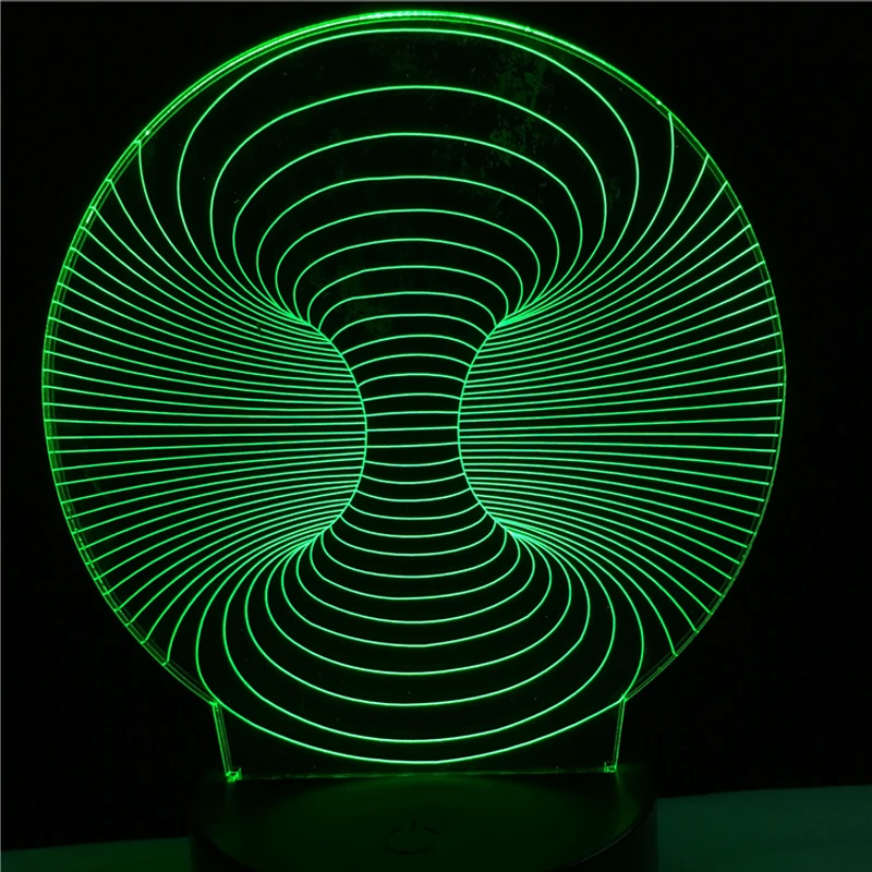 Ночник, глобальный абстрактный геометрический дизайн, 3D USB светодиодный светильник, Подарочная атмосфера, для спальни, модный декоративный светильник, светящийся RGB