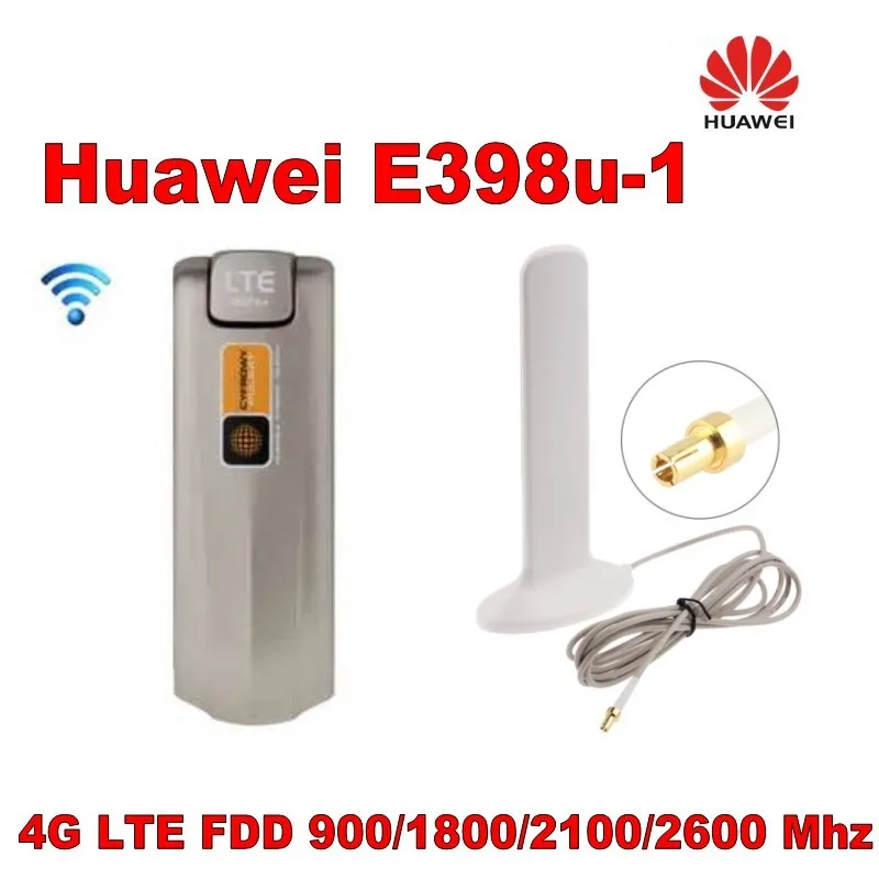 Мобильный широкополосный USB накопитель Huawei E398 флешка LTE 3G 4G 100 Мбит/с + 10dbi TS9