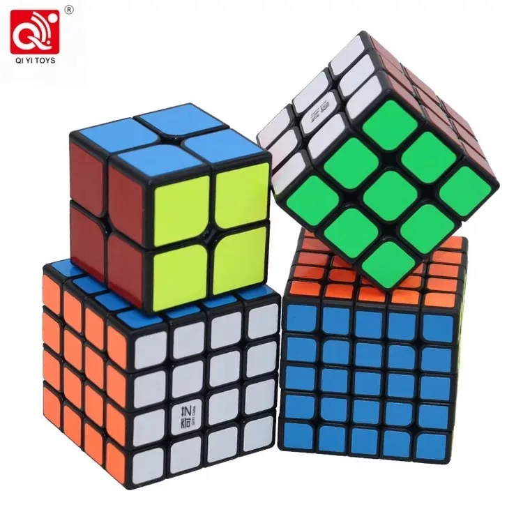 Qiyi 2x2 3x3 4x4 5x5 магический куб QidiS WarriorW Cubo QiyuanS QizhengS скоростные кубики 4 шт. набор подарок ко дню рождения развивающая игрушка