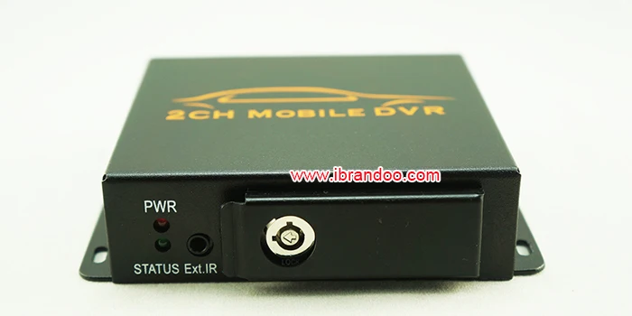 Маленький 2-канальный автомобильный видеорегистратор с SD-картой для записи в