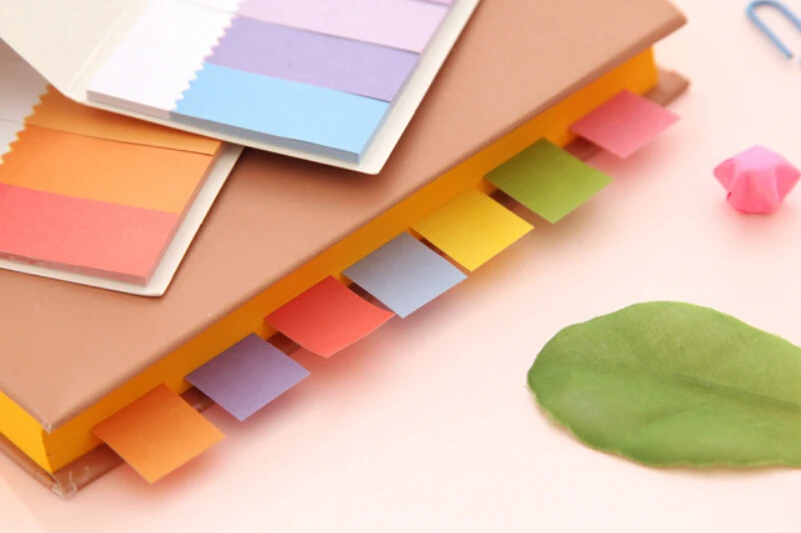 Радужные блокноты конфетные цветные липкие заметки наклейки для ежедневной