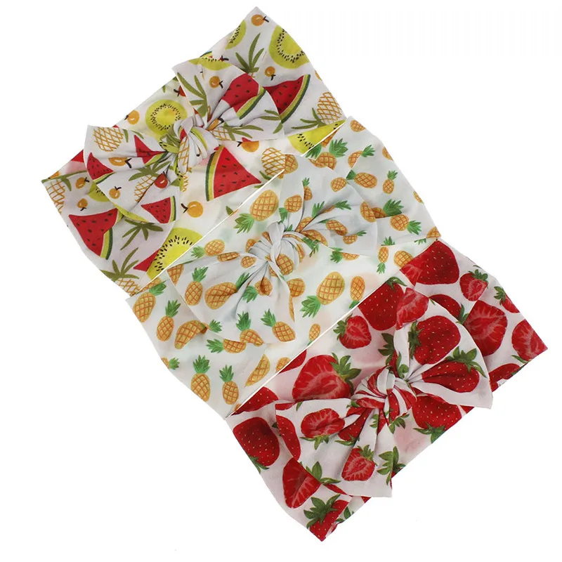 Повязка на голову для новорожденных девочек ободок с цветочным принтом и