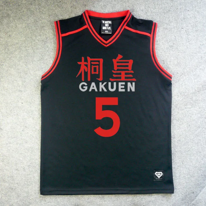 Аниме Куроко но басуке баскетбольная команда топ Джерси GAKUEN No.5 Aomine Daiki косплей
