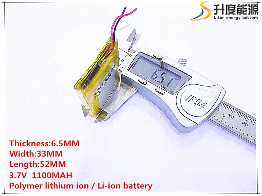 

10pcs [SD] 3.7V,1100mAH,[653352] Polymer lithium ion / Li-ion battery for TOY,POWER BANK,GPS,mp3,mp4,cell phone,speaker