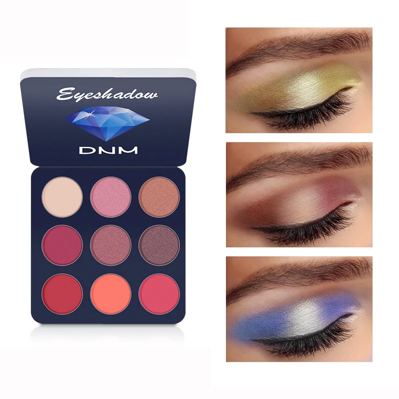 9 цветов дымчатый сияющий блеск Тени для век Палитра водонепроницаемые тени