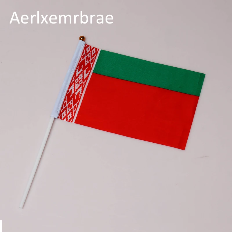 Бесплатная доставка 100 шт. пластиковые палочки 14*21 см ручной флаг из Беларуси