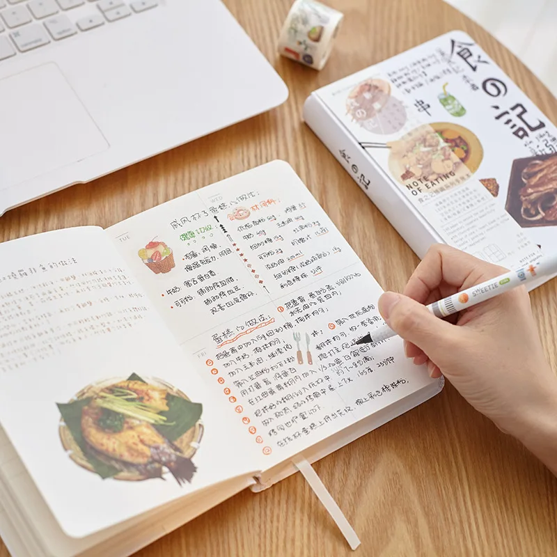 1 шт. Новая творческая пища еда в твердом переплете Illustrator серии внутри страницы книга блокнот дневник